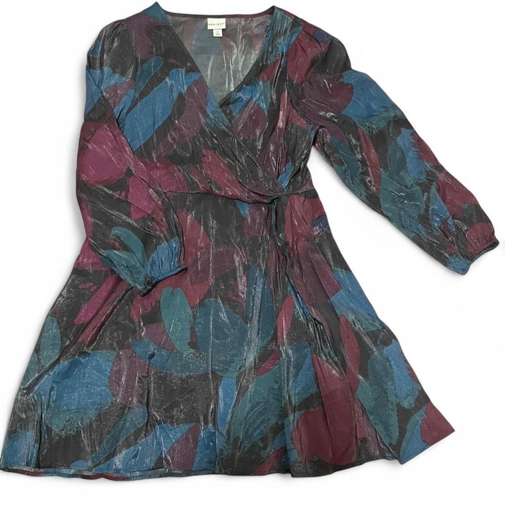 Ava & Viv Multicolor Sheer Dress